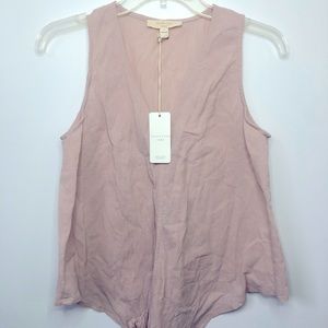 Grade & Gather Front Tie Tank Top Blouse